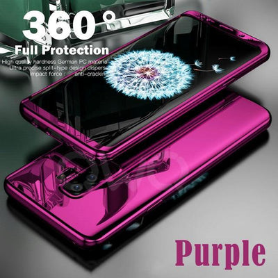360 Degree Plating Mirror Cases For Samsung Galaxy S9 S8 S7 Edge Full Cover Protective For Samsung Note 9 8 S9 Plus Case Cover