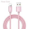 Speed Data Transfer Fiber iPhone USB Cable