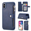 Retro Zipper Cases For iPhone 8 7 6S 6 Plus Case for iPhone X XS MAX XR Multi Card Holders leather Wallet Phone Cover