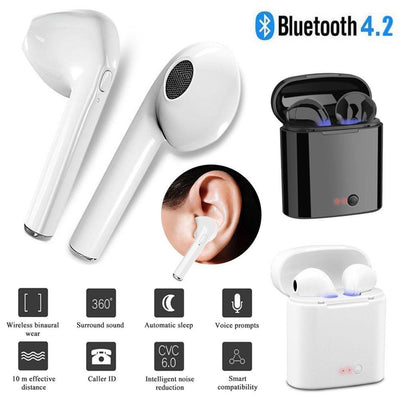 Wireless Earbuds Stereo Earphones Hands-Free Calling Headphone Sport Driving Headset with Charging Case